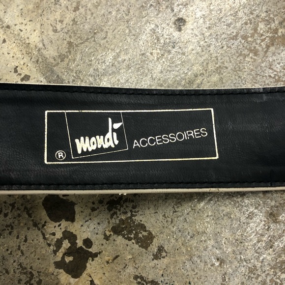 Vintage Buckle Belt Oversized White Nautical Gold - Picture 6 of 7